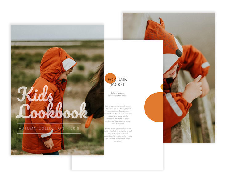 kids lookbook template from Flipsnack