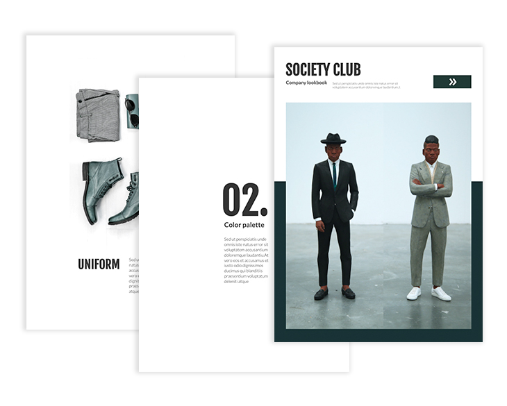 company lookbook template from Flipsnack