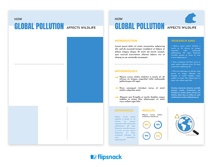 research poster created using Flipsnack