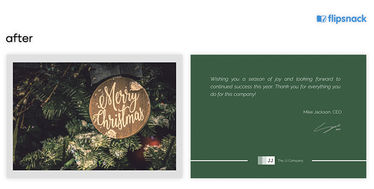 business Christmas card