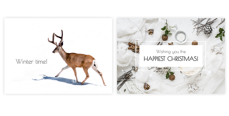 Winter Holidays Greeting Card Template