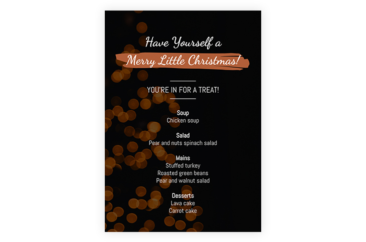 Modern Xmas Menu Template