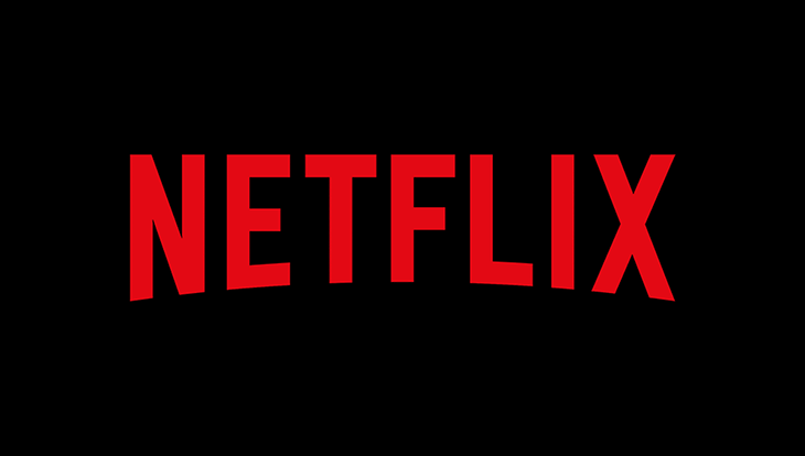 netflix logo on black background