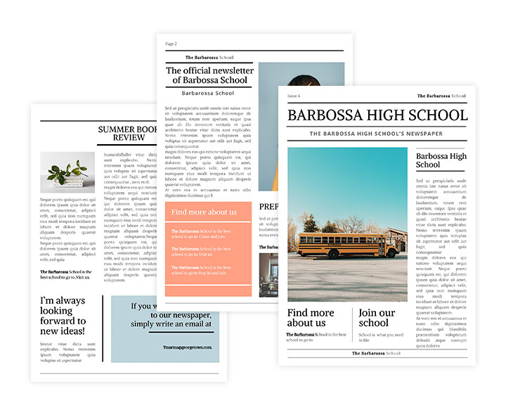 Middle School Newspaper Template