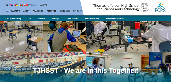 Thomas Jefferson High School for Science and Technology website