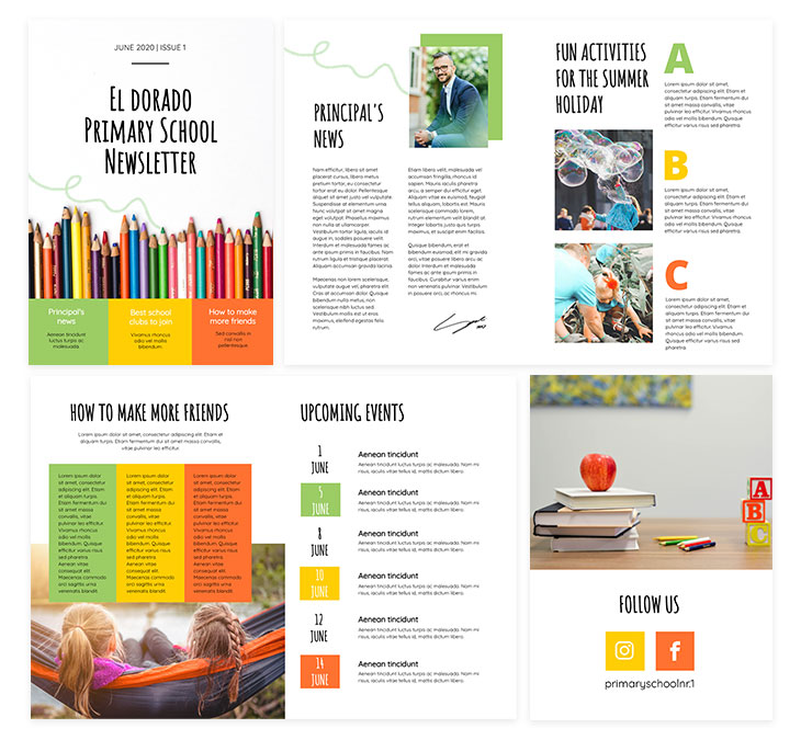 Primary School Newsletter Template