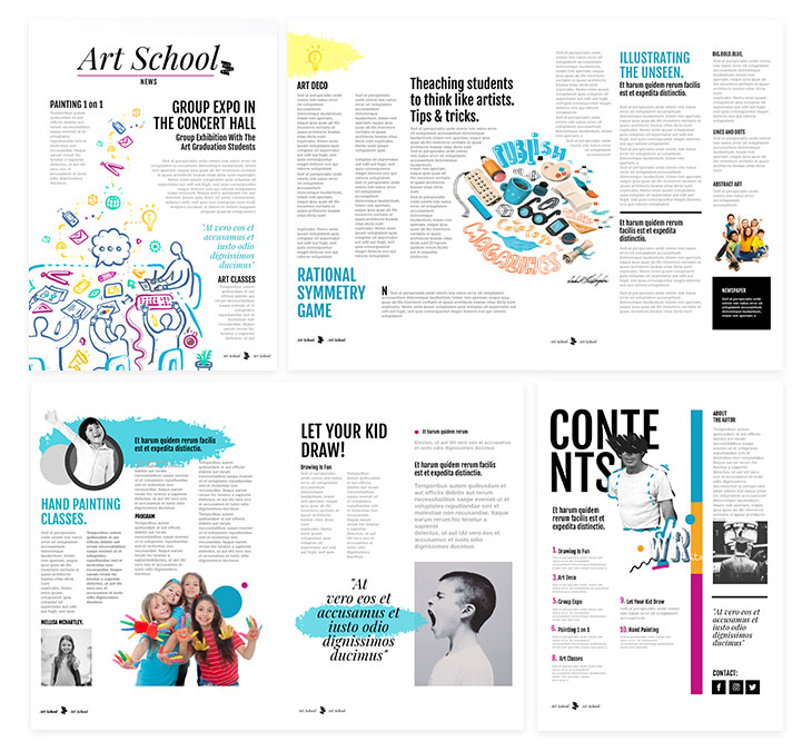 Colorful School Newspaper Template from Flipsnack