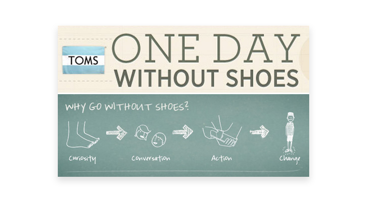 Toms One day without shoes eCommerce brand campaign poster