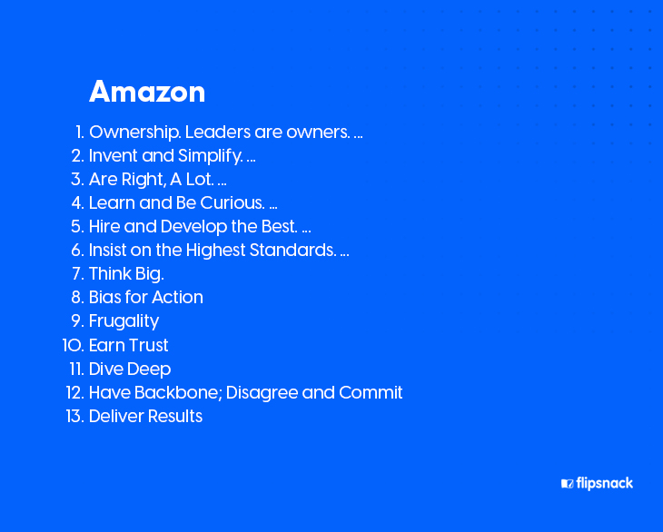 Amazon brand values