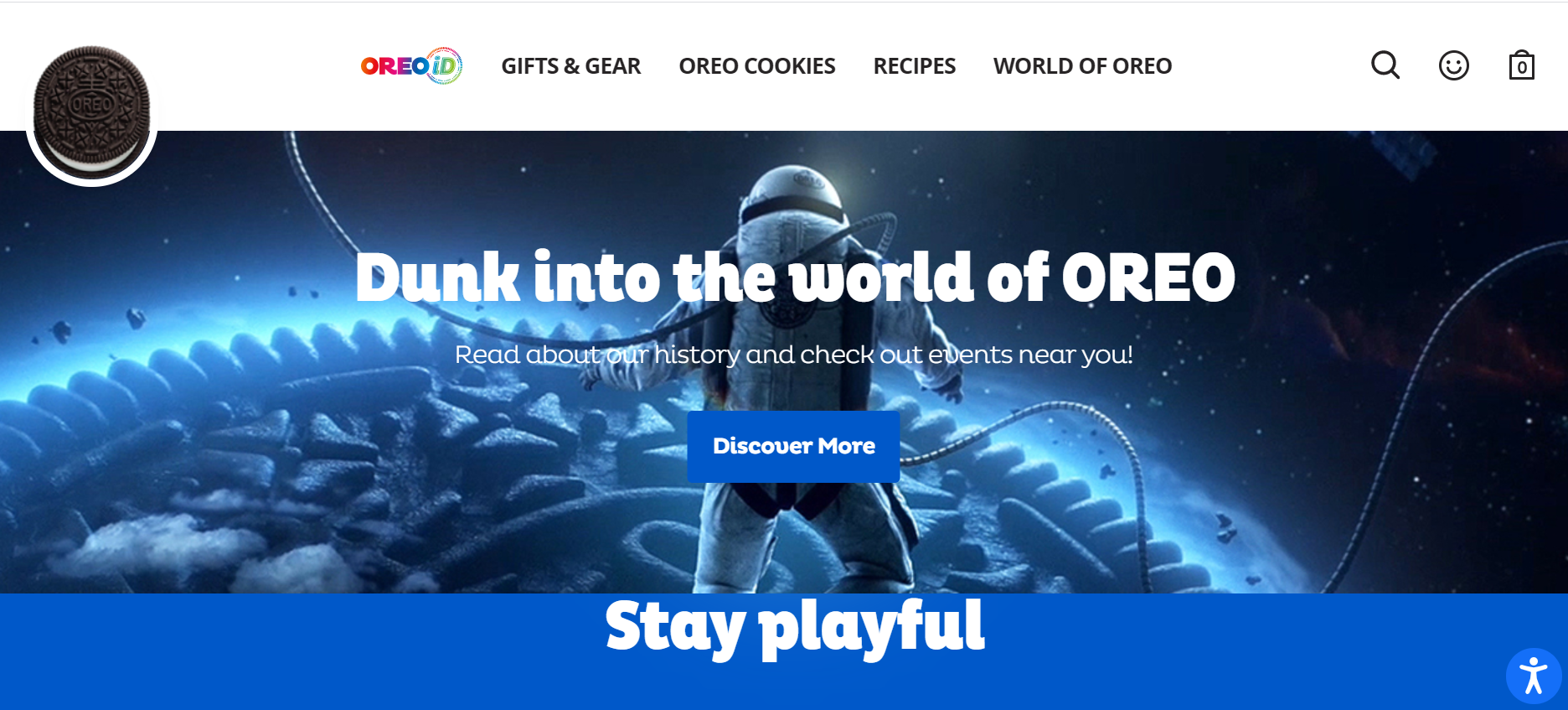 Oreo eCommerce branding website example