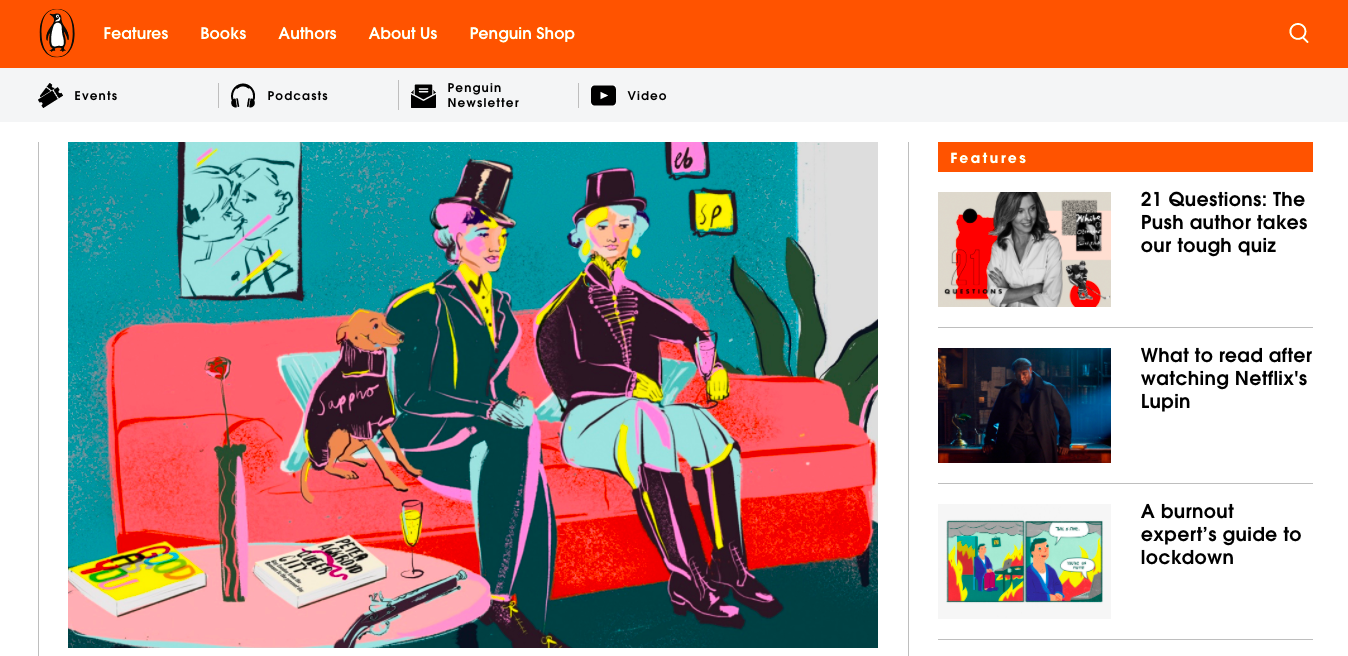 Penguin eCommerce branding website example