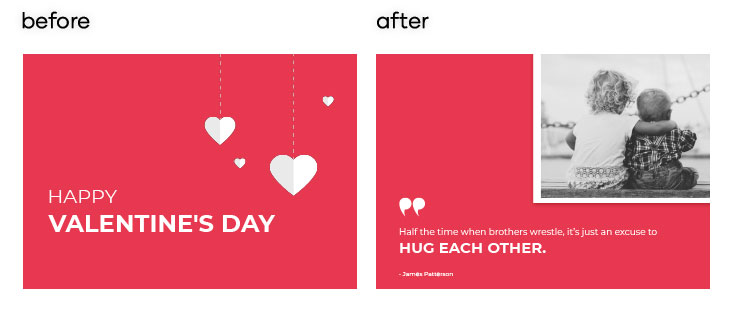 Happy Valentine’s Day card Template for your sibling