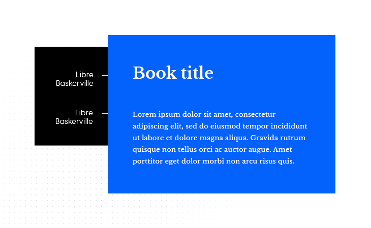 Libre Baskerville & Libre Baskerville ebook font pairing example