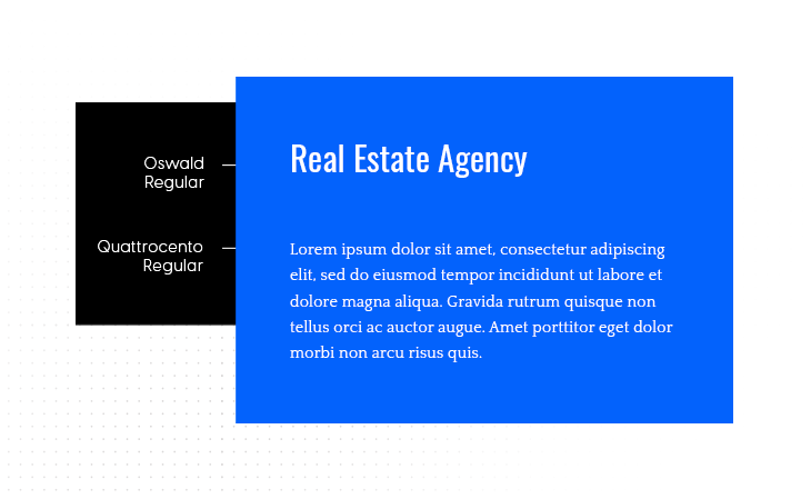 oswald regular and quattrocento regular font pairing