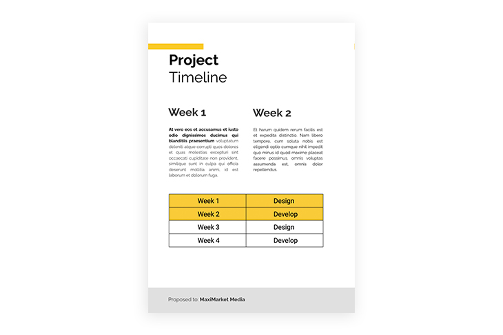 example of a project timeline