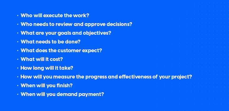 examples of questions that help you create a business proposal