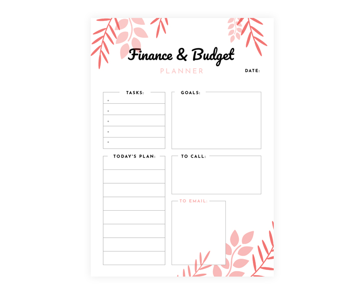 Printable Daily Planner Template