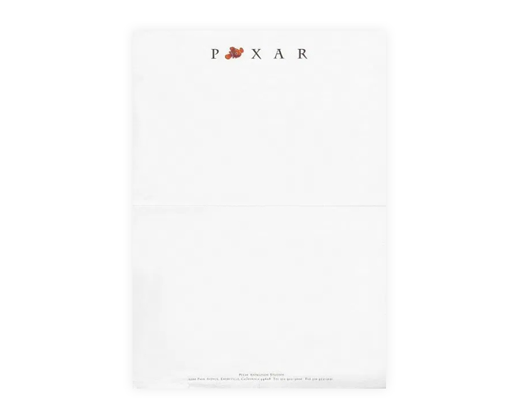 how Pixar uses letterheads