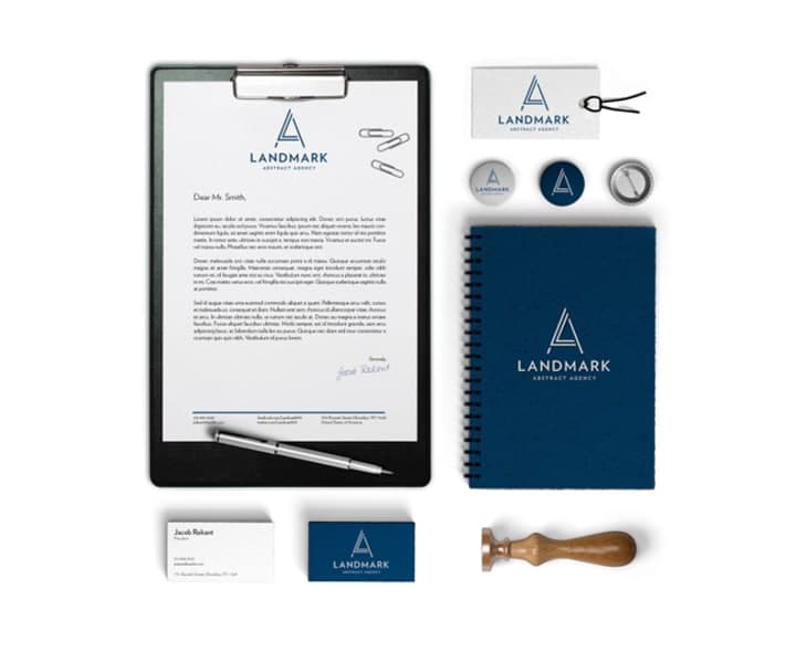 how Landmark Abstract Agency uses letterheads