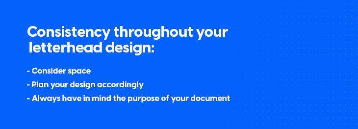 Consistency throughout your letterhead design