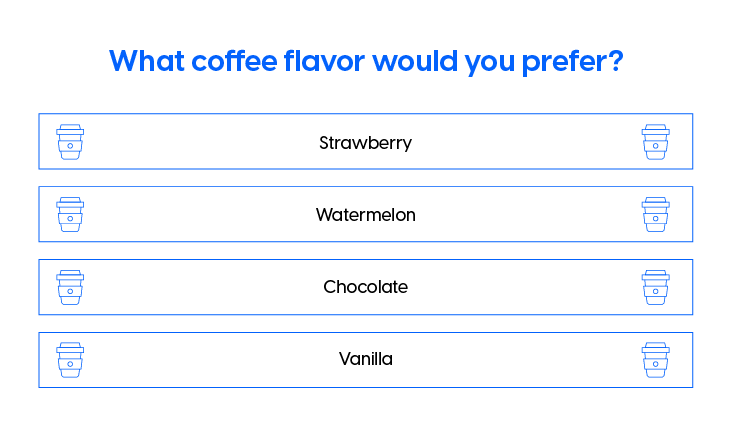 Marketing strategies for small businesses - Coffee flavor survey