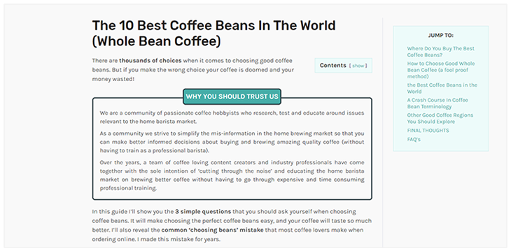 Blog article example