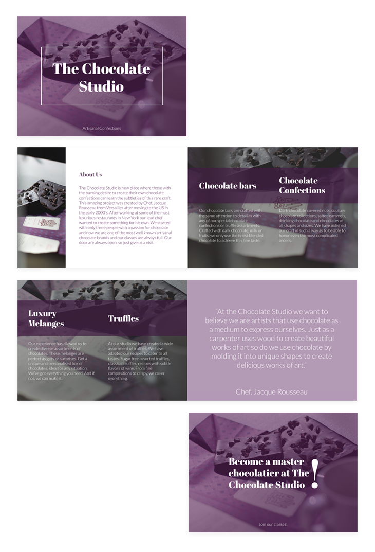 Chocolate Shop Brochure Template