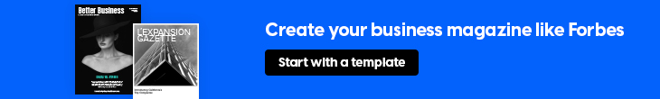 Create your business magazine like Forbes banner