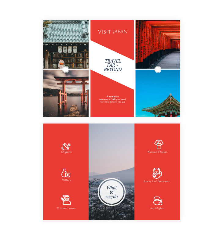 tourist trifold brochure template