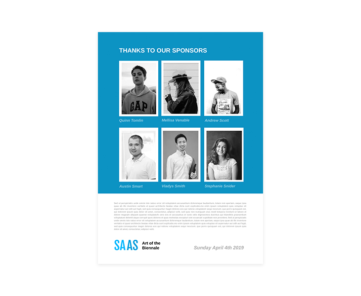 sample event brochure with sponsors section