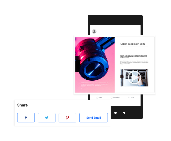 shareable, accessible and editable online product catalog example