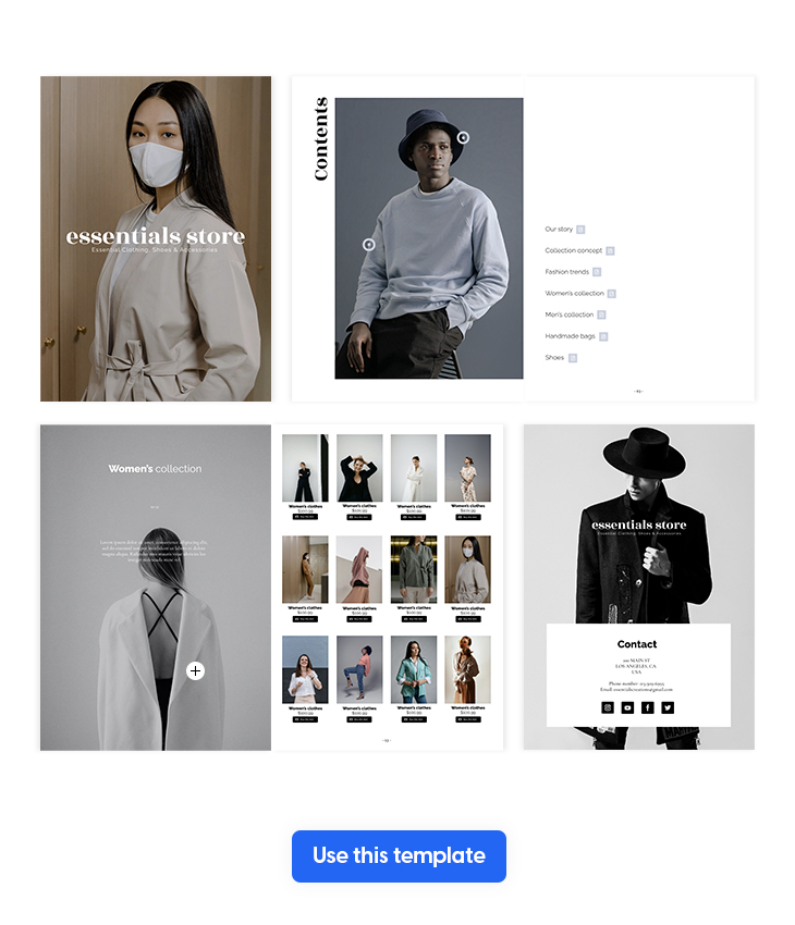 Interactive Fashion Catalog Template