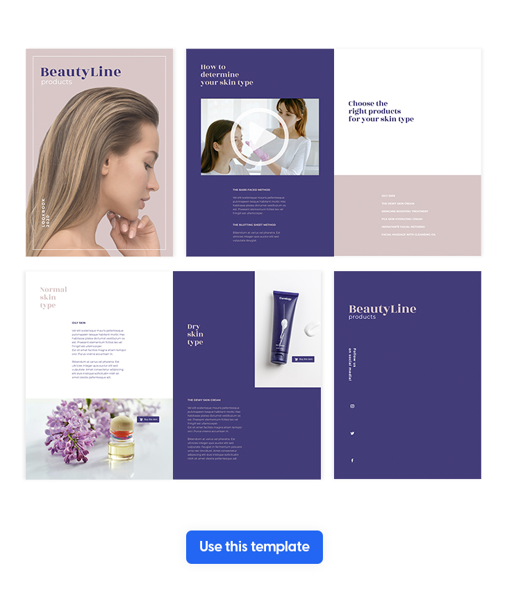 Interactive Beauty Products Catalog Template