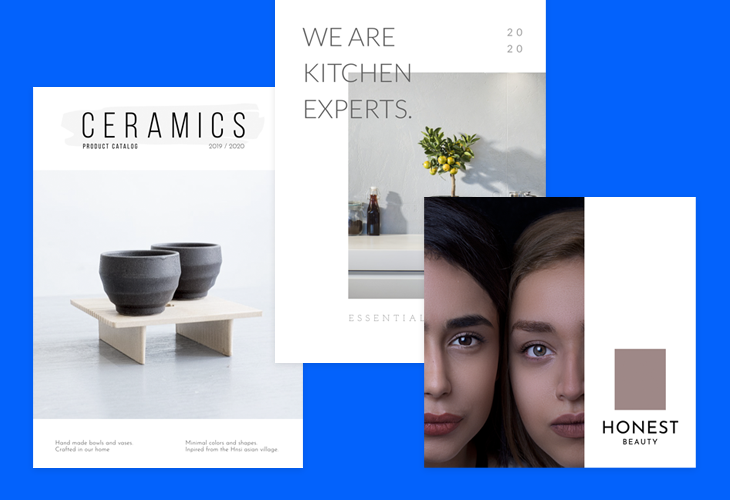 how a professional cover of a product catalog should look like