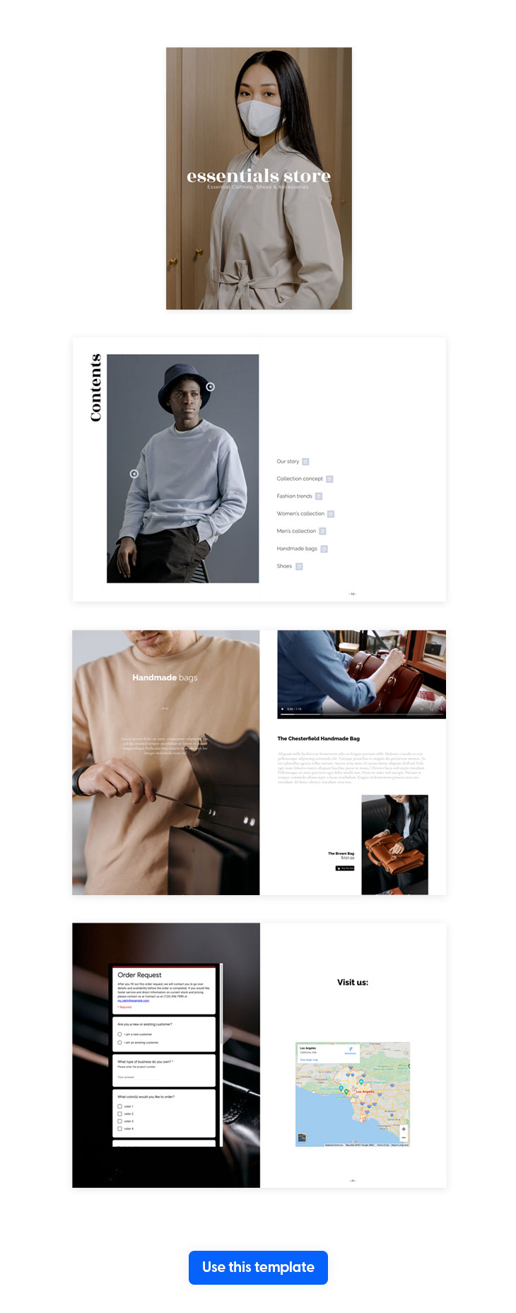 interactive fashion catalog template