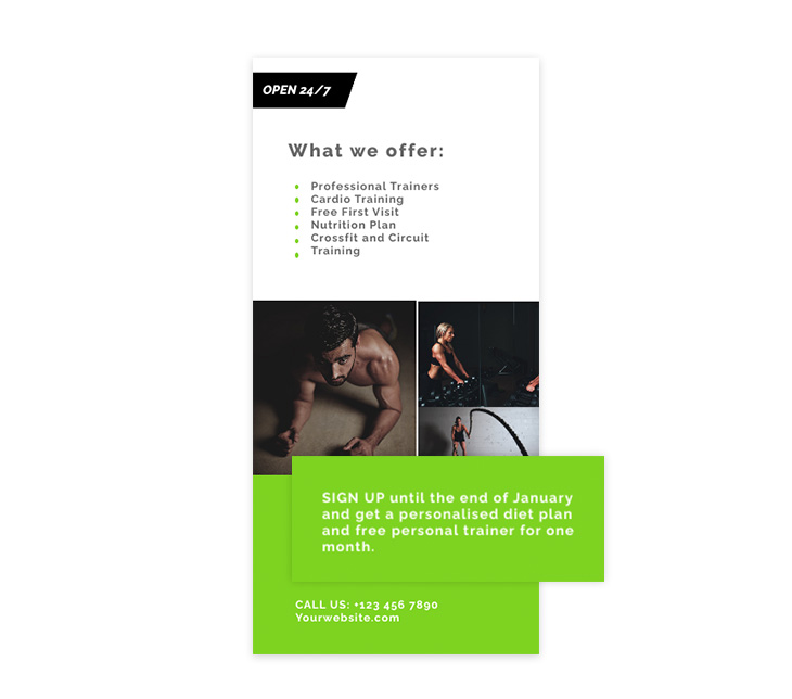 Including a call to action in a flyer