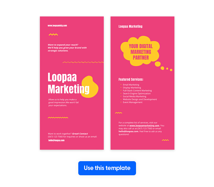 Pink Marketing Flyer Template