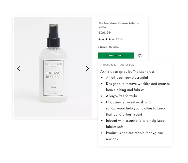 focusing on the benefits of a product