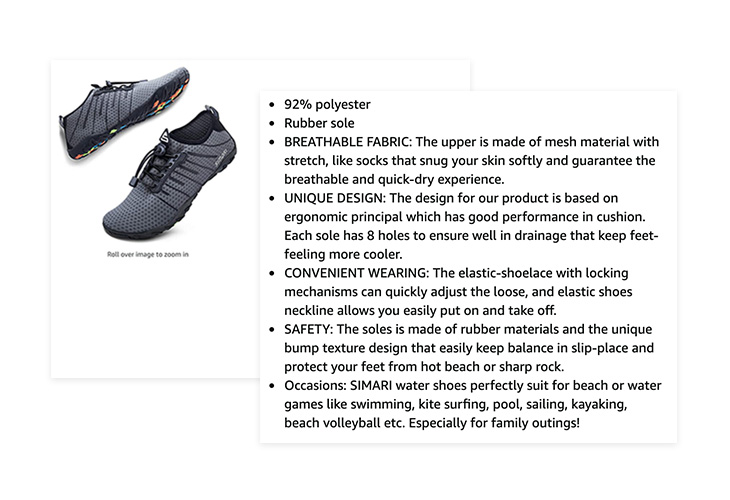 a good product description example