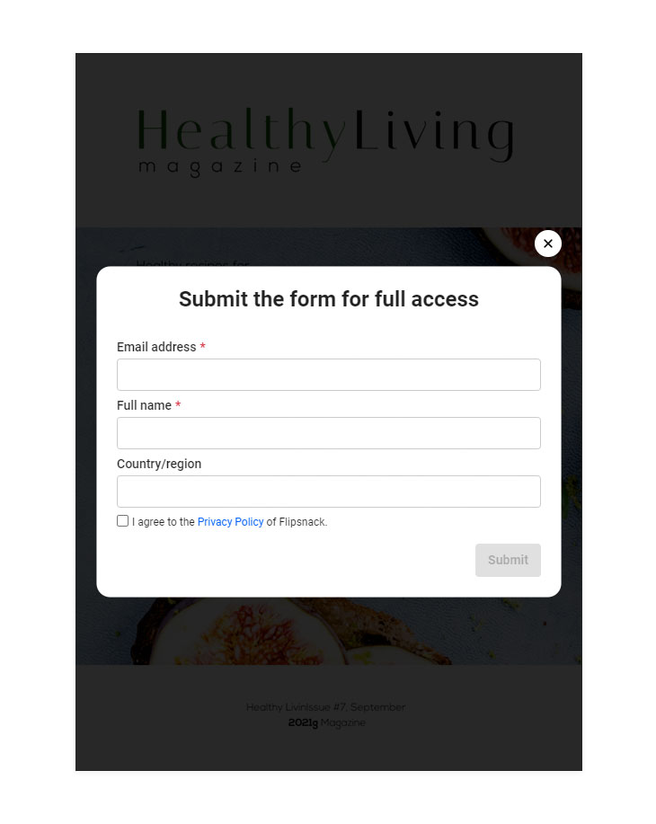 Gated content through lead generation form