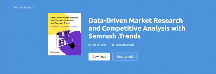 product presentation example from Semrush