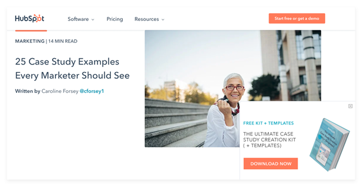 case study example from Hubspot
