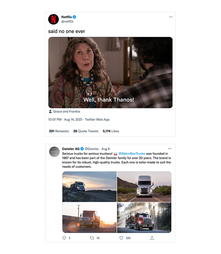 Netflix VS Daimler tweet