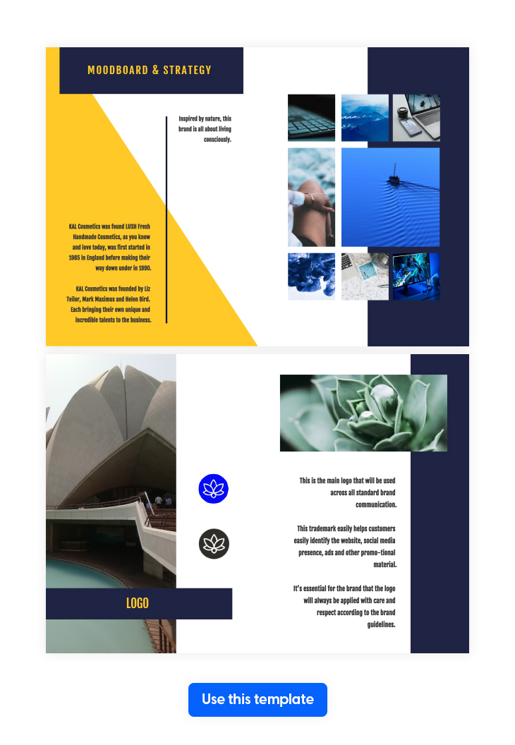 Brand guideline template for brand consistency