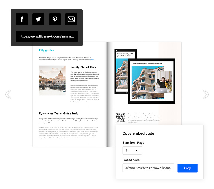 Digital flipbooks are both easy to use and share