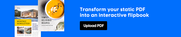 Transform your PDF into an interactive flipbook in Flipsnack banner