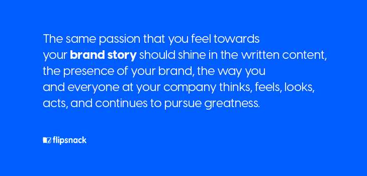 Text that explains what a brand story is.