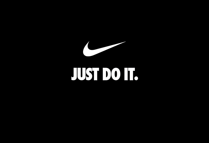 Nike's logo that says "just do it"