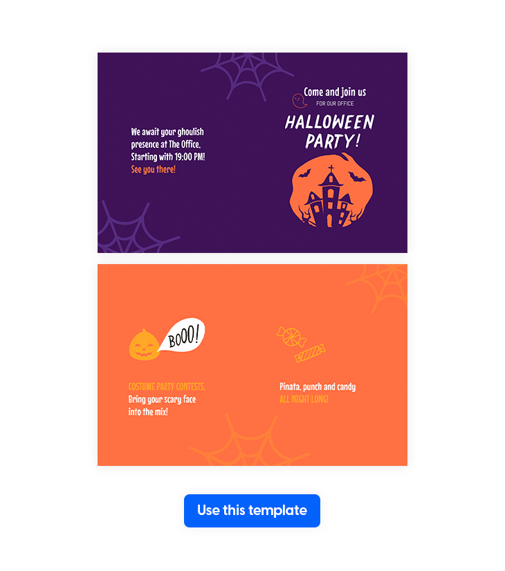 Bifold Halloween Party Invitation Template