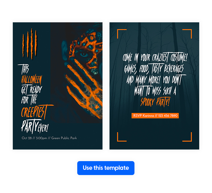 Scary Halloween Invitation Template